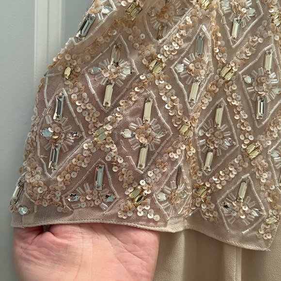 Adrianna Papell Blush Pink Beaded Gown - Picture 7 of 8